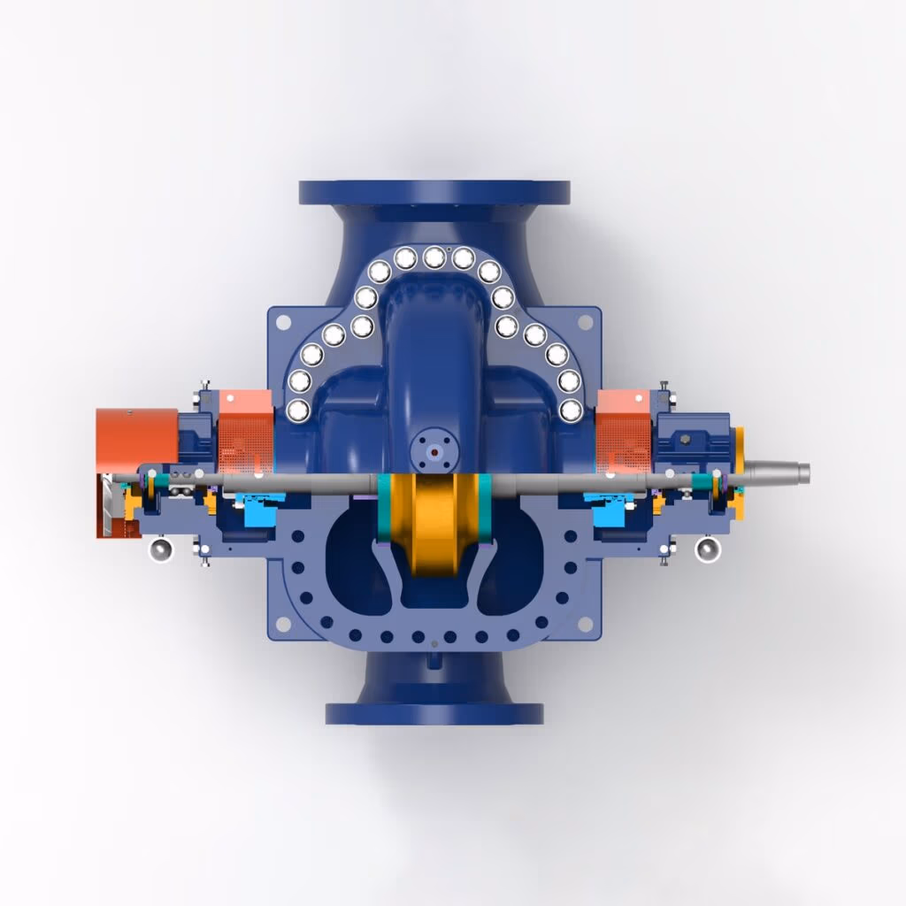Gabbioneta Pumps® Termomeccanica Pompe AXD BB1 type API 610 Centrifugal Pump product - top cut-away view