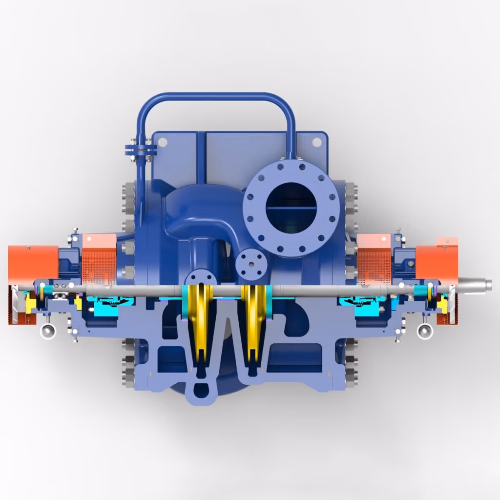 Gabbioneta Pumps® Termomeccanica Pompe DH & DDH BB2 Type API 610 Centrifugal Pump product - top cut-away view