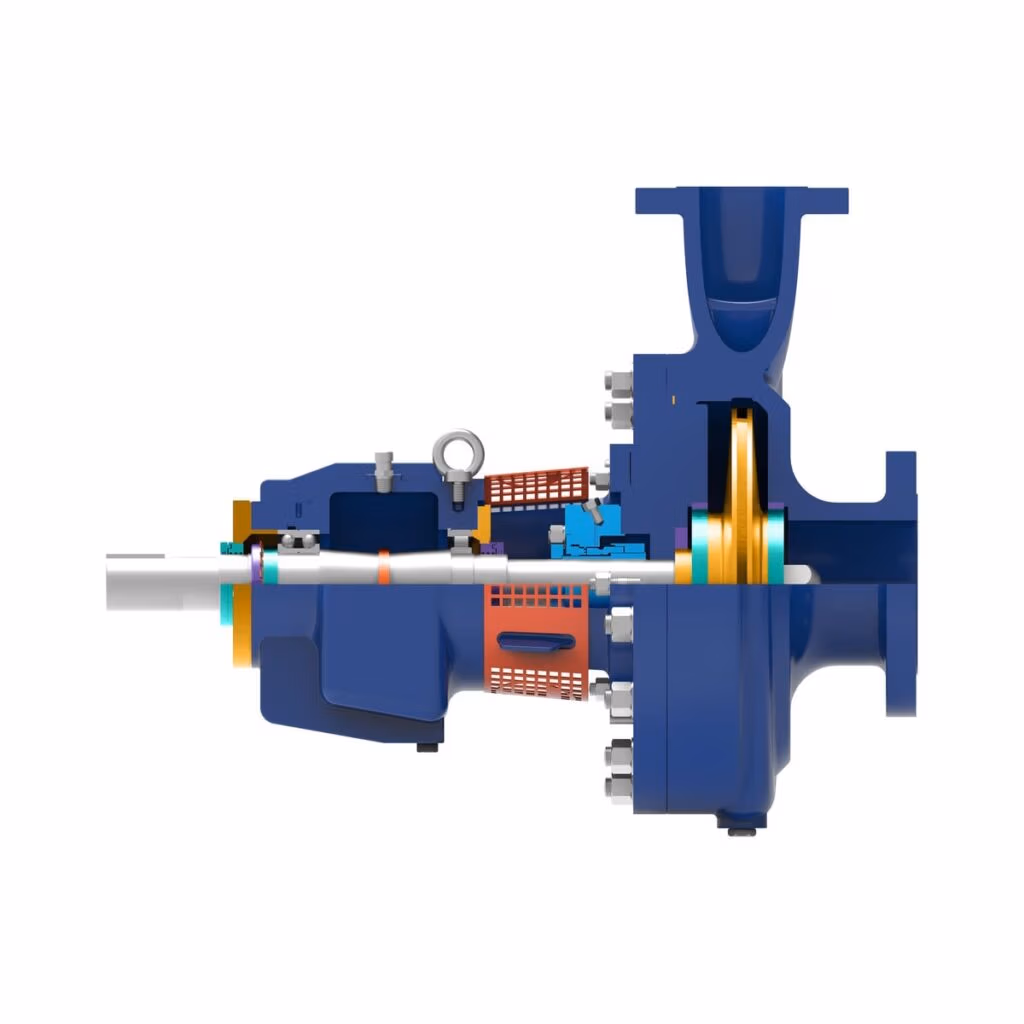 Gabbioneta Pumps® Termomeccanica Pompe R OH2 type API 610 Centrifugal Pump product - side cut-away view