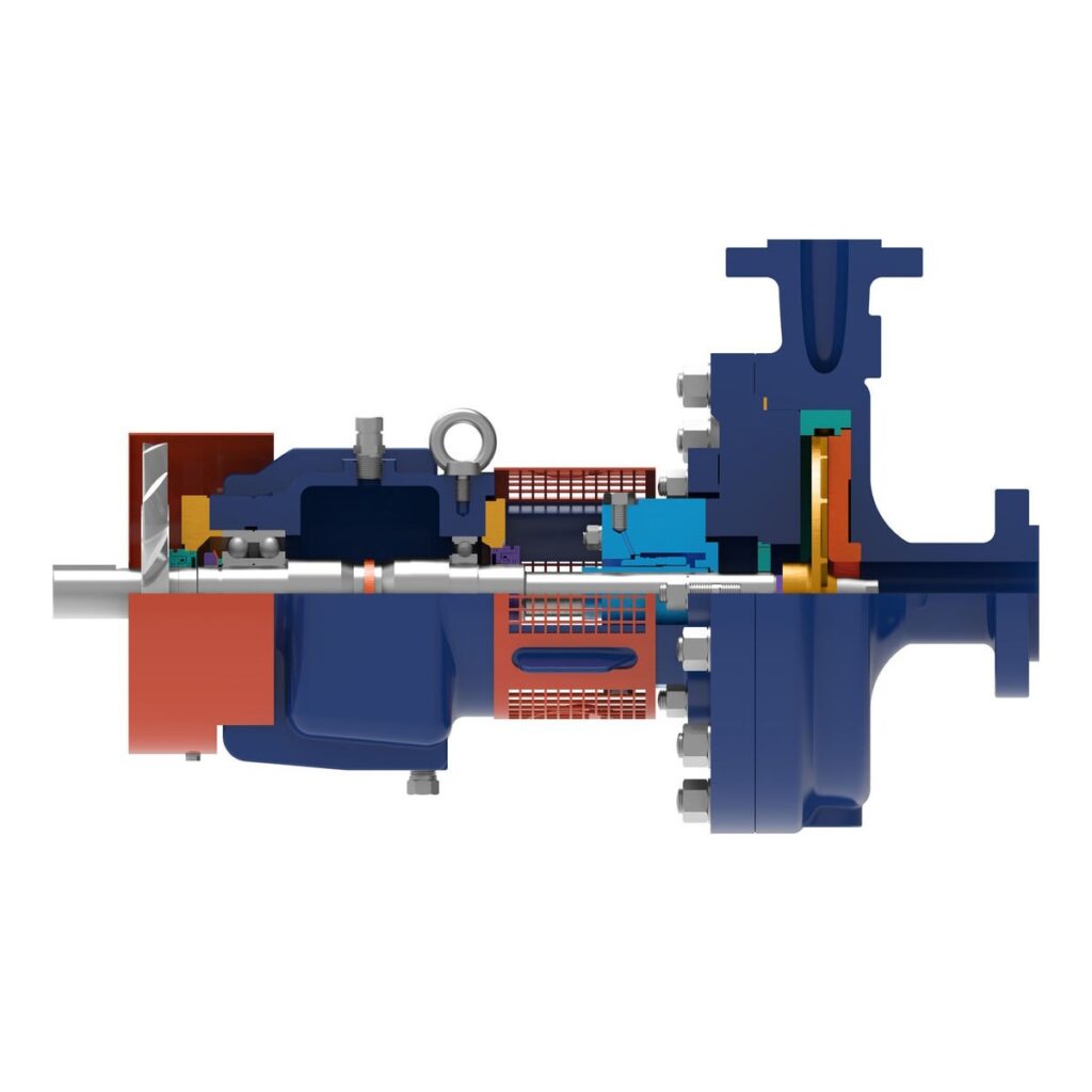 Gabbioneta Pumps® Termomeccanica Pompe RL OH2 type API 610 Centrifugal Pump product - side cut-away view