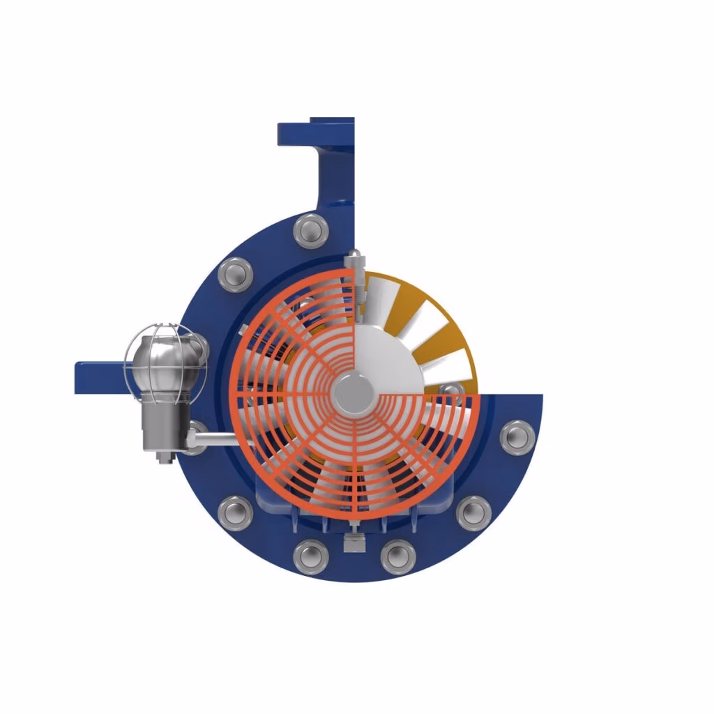 Gabbioneta Pumps® Termomeccanica Pompe RL OH2 type API 610 Centrifugal Pump product - end cut-away view
