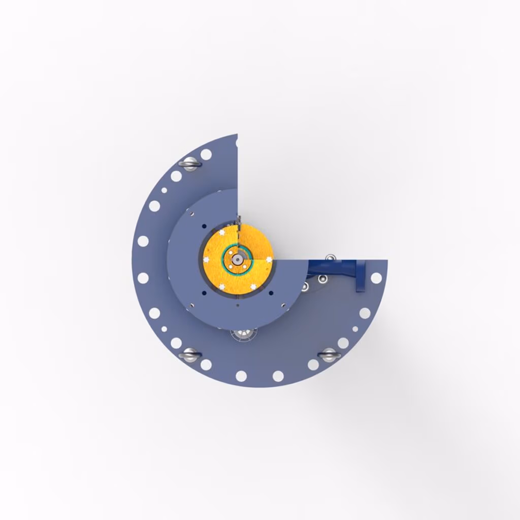 Gabbioneta Pumps® Termomeccanica Pompe VI VS4 Type API 610 Centrifugal Pump product - top cut-away view